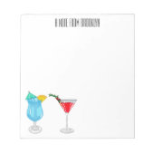 Bloc-note Illustration de cocktail (Devant)