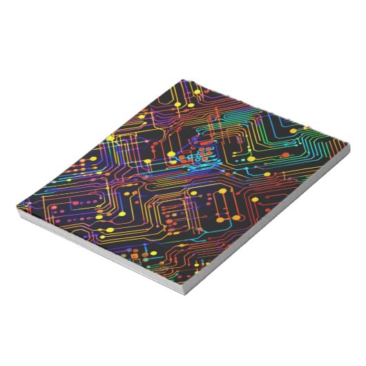 Bloc-note Illustration de conception de carte de circuit (Tourné)