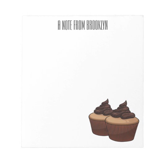 Bloc-note Illustration de Cupcake (Devant)