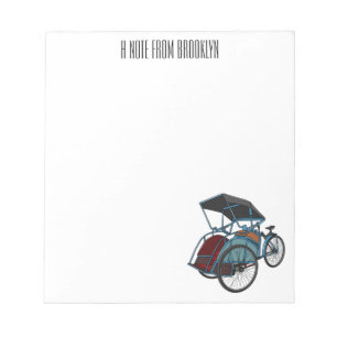 Bloc-note Illustration de cyclo-pousse