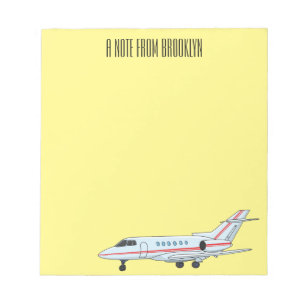 Bloc-note Illustration de dessin animé d'avion privé