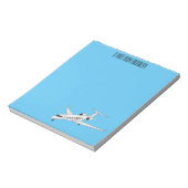 Bloc-note Illustration de dessin animé d'avion privé (Tourné)