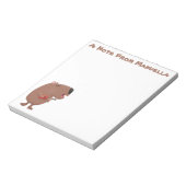 Bloc-note Illustration de dessin animé de capybara ukulele (Tourné)