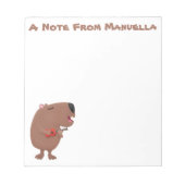 Bloc-note Illustration de dessin animé de capybara ukulele (Devant)