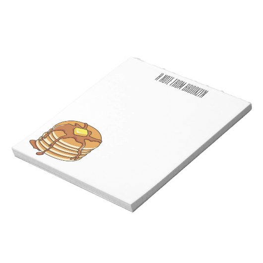 Bloc-note Illustration de dessin animé de Pancake (Tourné)