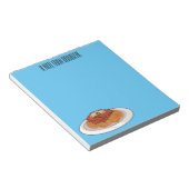 Bloc-note illustration de dessin animé de spaghettis (Incliné)