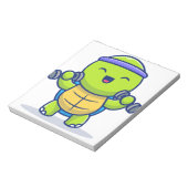 Bloc-note Illustration de dessin animé de tortue mignonne so (Tourné)