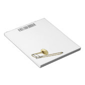 Bloc-note Illustration de dessin animé de Trombone (Incliné)