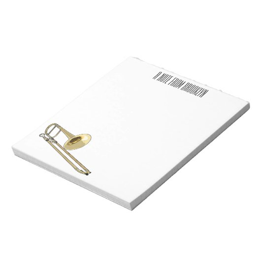 Bloc-note Illustration de dessin animé de Trombone (Tourné)