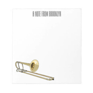 Bloc-note Illustration de dessin animé de Trombone