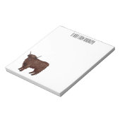 Bloc-note Illustration de dessin animé de vache des Highland (Tourné)