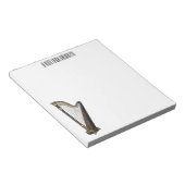 Bloc-note Illustration de dessin animé sur la harpe (Incliné)