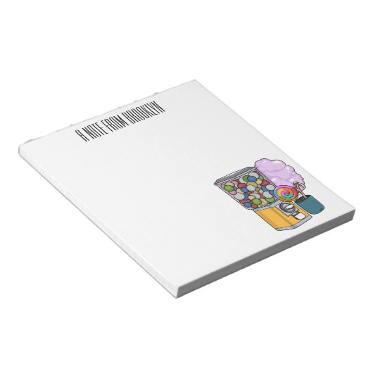 Bloc-note Illustration de dessin de bonbon (Incliné)