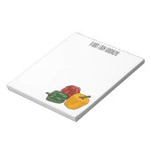 Bloc-note Illustration de dessin de Capsicum (Tourné)