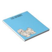 Bloc-note Illustration de dessin de chien de Havan (Incliné)