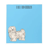 Bloc-note Illustration de dessin de chien de Havan (Devant)