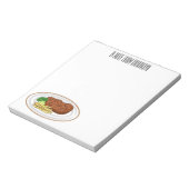 Bloc-note Illustration de dessin de steak (Tourné)