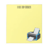 Bloc-note Illustration de dessin d'imprimante (Devant)