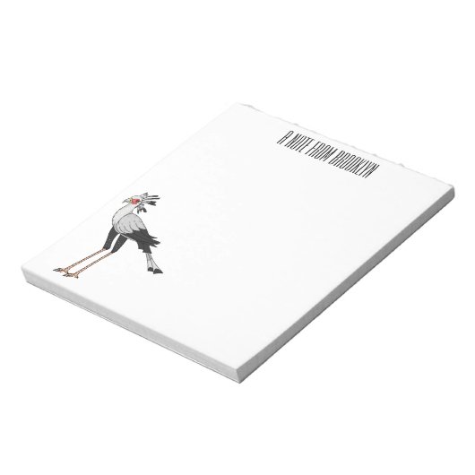 Bloc-note Illustration de dessin du secrétaire pour oiseaux (Tourné)