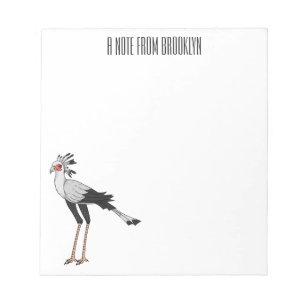 Bloc-note Illustration de dessin du secrétaire pour oiseaux