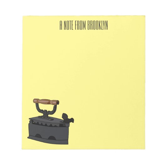 Bloc-note Illustration de dessin en fer de Charbon (Devant)