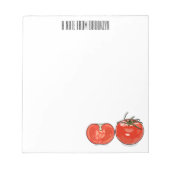 Bloc-note Illustration de dessin sur la tomate (Devant)