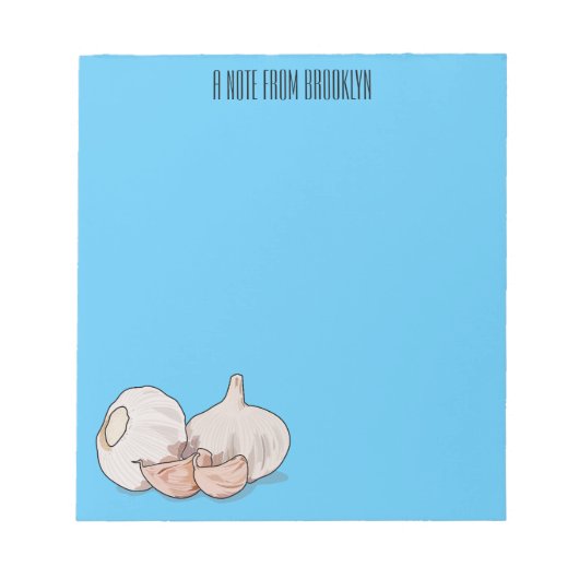 Bloc-note Illustration de dessin sur l'ail (Devant)