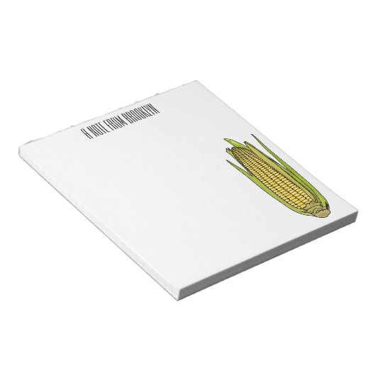 Bloc-note Illustration de dessin sur le maïs (Incliné)