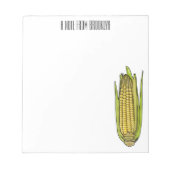 Bloc-note Illustration de dessin sur le maïs (Devant)