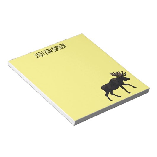 Bloc-note Illustration de dessin sur l'orignal (Incliné)