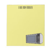 Bloc-note Illustration de dessin sur micro-ondes (Devant)