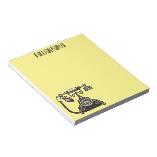 Bloc-note Illustration de dessin téléphonique (Incliné)