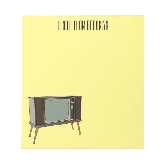 Bloc-note Illustration de dessin télévisé (Devant)