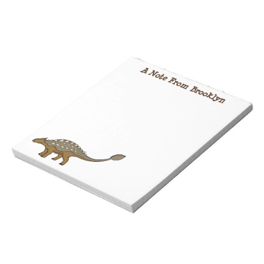 Bloc-note Illustration de dinosaure blindé Ankylosaurus (Tourné)