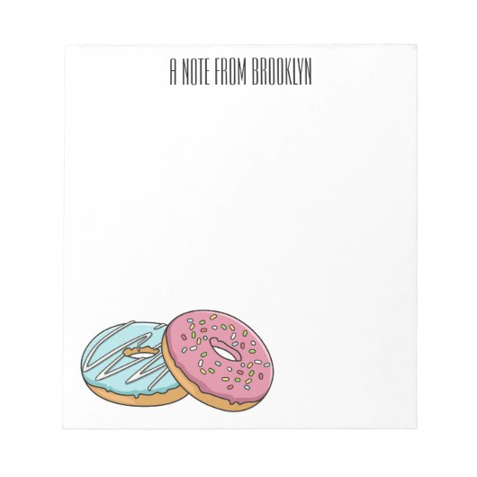 Bloc-note Illustration de Donut (Devant)