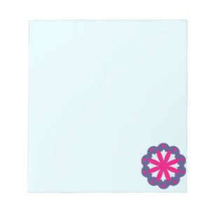 Bloc-note Illustration de formes florales violettes et roses