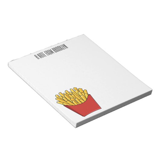 Bloc-note Illustration de frites (Incliné)