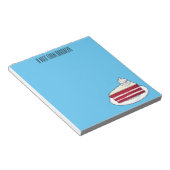 Bloc-note Illustration de gâteau en velours rouge (Incliné)