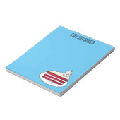 Bloc-note Illustration de gâteau en velours rouge (Tourné)