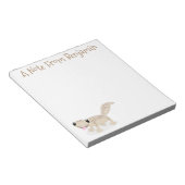 Bloc-note Illustration de gecko tan tan mignon (Incliné)