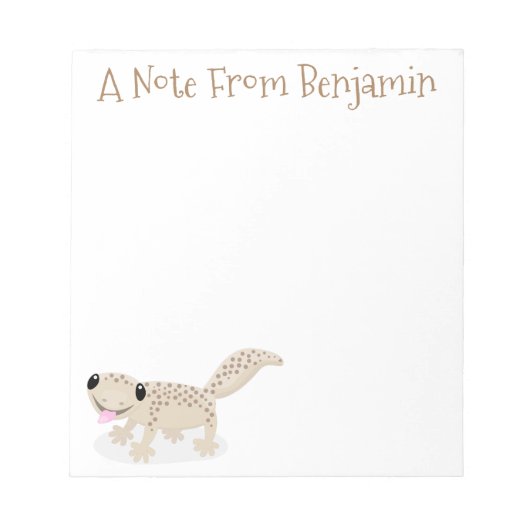 Bloc-note Illustration de gecko tan tan mignon (Devant)