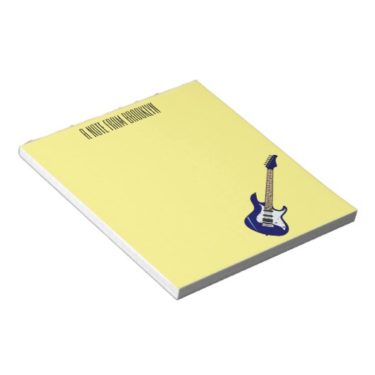 Bloc-note Illustration de guitare électrique (Incliné)
