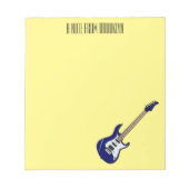 Bloc-note Illustration de guitare électrique (Devant)