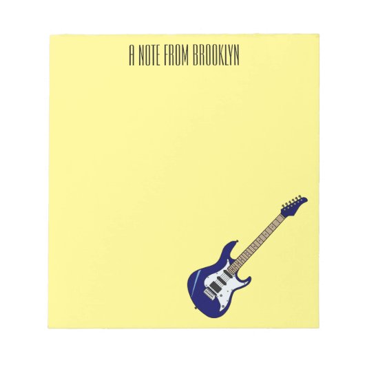 Bloc-note Illustration de guitare électrique (Devant)