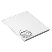 Bloc-note Illustration de hibou noir et blanc (Incliné)