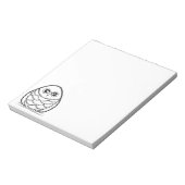 Bloc-note Illustration de hibou noir et blanc (Tourné)