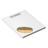 Bloc-note Illustration de Hot dog (Incliné)