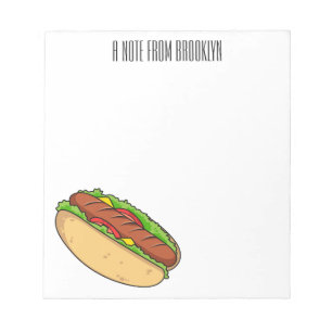 Bloc-note Illustration de Hot dog