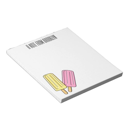 Bloc-note Illustration de Ice pop (Incliné)