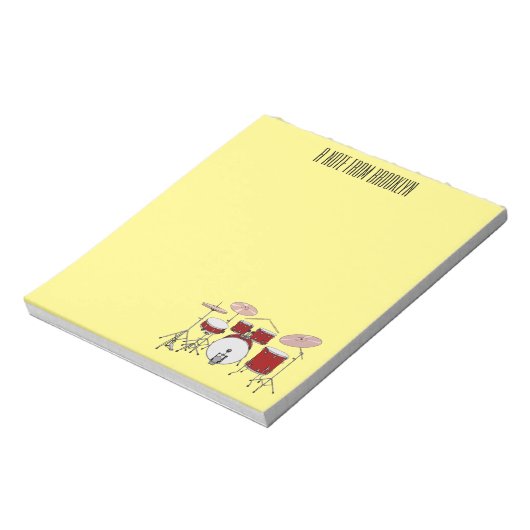 Bloc-note Illustration de kit de batterie (Tourné)